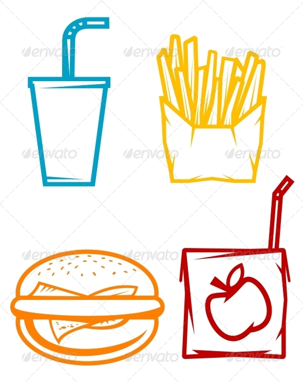 GraphicRiver Fast Food Symbols 3634920 GraphicRiver Fast Food Symbols 3634920