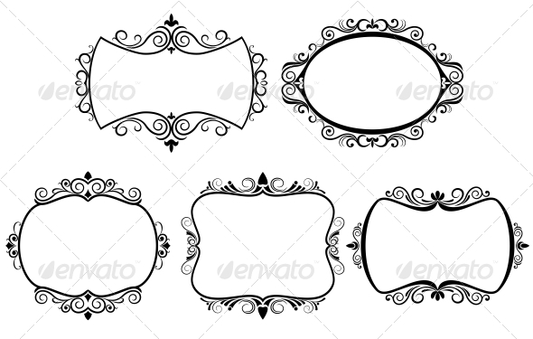 GraphicRiver Set of Vintage Frames 3634923 GraphicRiver Set of Vintage Frames 3634923
