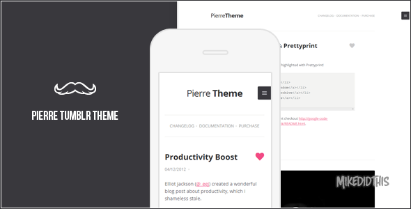 Pierre - A Super Clean Tumblr Theme - Blog Tumblr