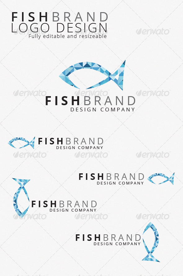 Gstudio Fishbrand Logo Template - Animals Logo Templates