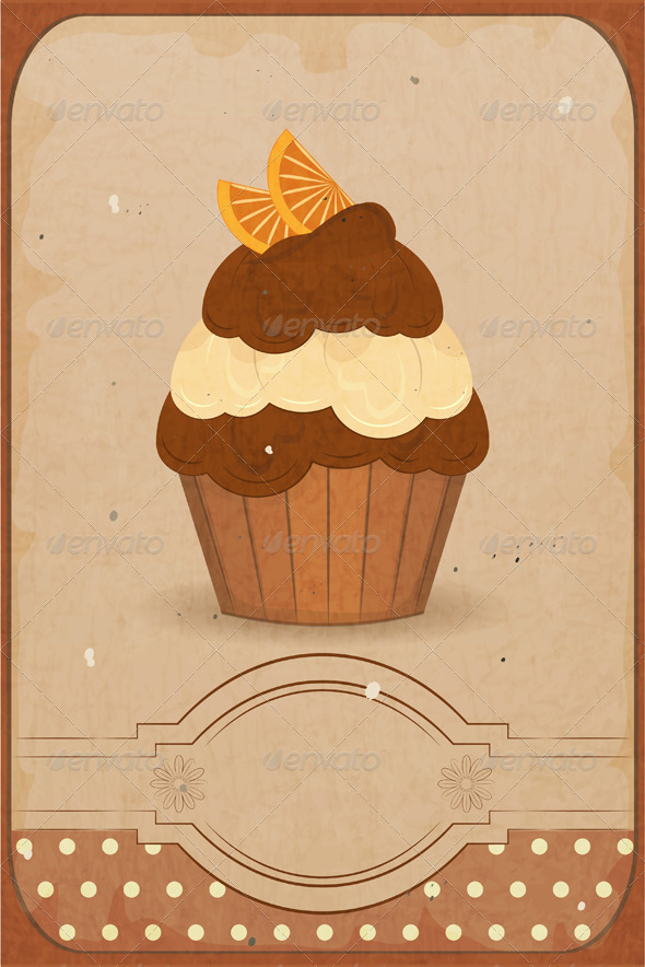 GraphicRiver Muffin with Orange 3638552 GraphicRiver Muffin with Orange 3638552