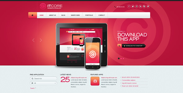 ItCore Site Template - Corporate Site Templates