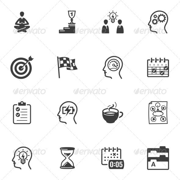 GraphicRiver Productive at Work Icons 3324557 GraphicRiver Productive at Work Icons 3324557