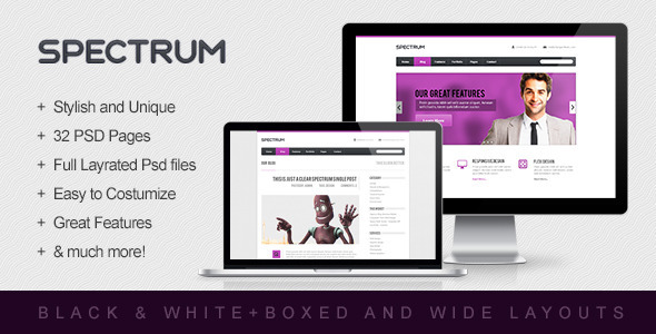 ThemeForest Spectrum PSD Template 3626800 ThemeForest Spectrum PSD Template 3626800