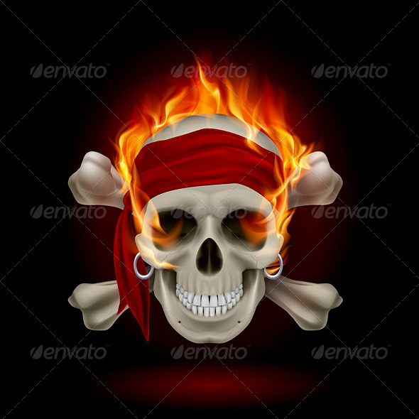 GraphicRiver Skull in Flames 3640509 GraphicRiver Skull in Flames 3640509