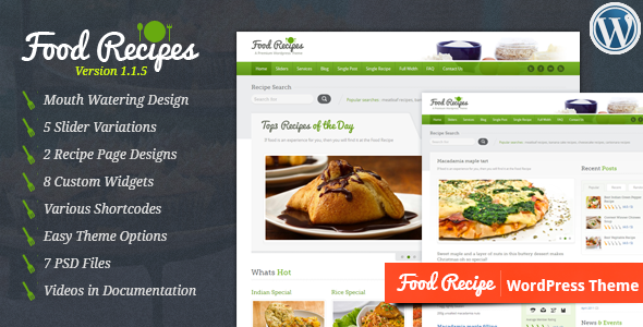 ThemeForest Food Recipes WordPress Theme 1923882 ThemeForest Food Recipes WordPress Theme 1923882