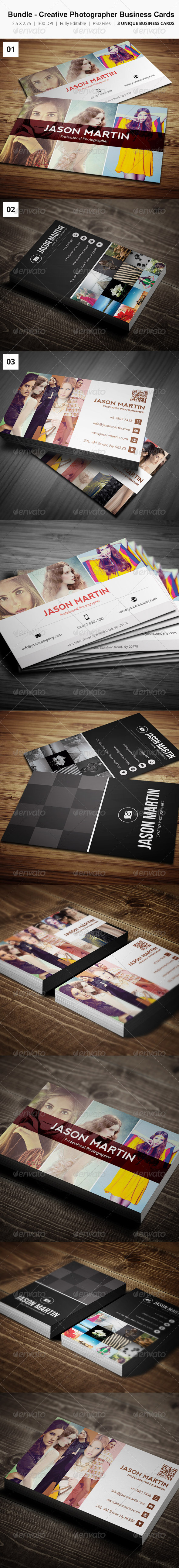 GraphicRiver Bundle Creative Photographer Business Cards 3644452 GraphicRiver Bundle Creative Photographer Business Cards 3644452