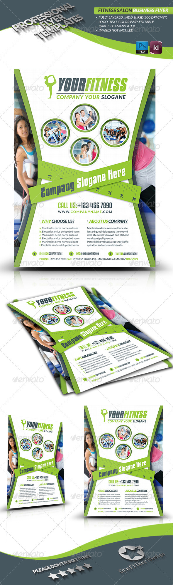 GraphicRiver Fitness Salon Business Flyer 3233457 GraphicRiver Fitness Salon Business Flyer 3233457