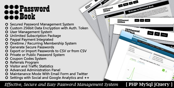 CodeCanyon Password Book Password Management System 3647977 CodeCanyon Password Book Password Management System 3647977