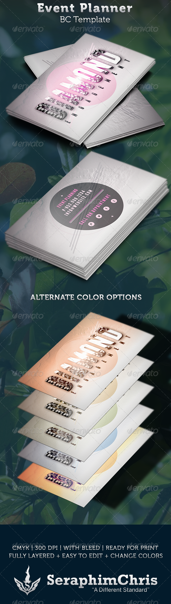 GraphicRiver Event Planner Business Card Template 3650271 GraphicRiver Event Planner Business Card Template 3650271