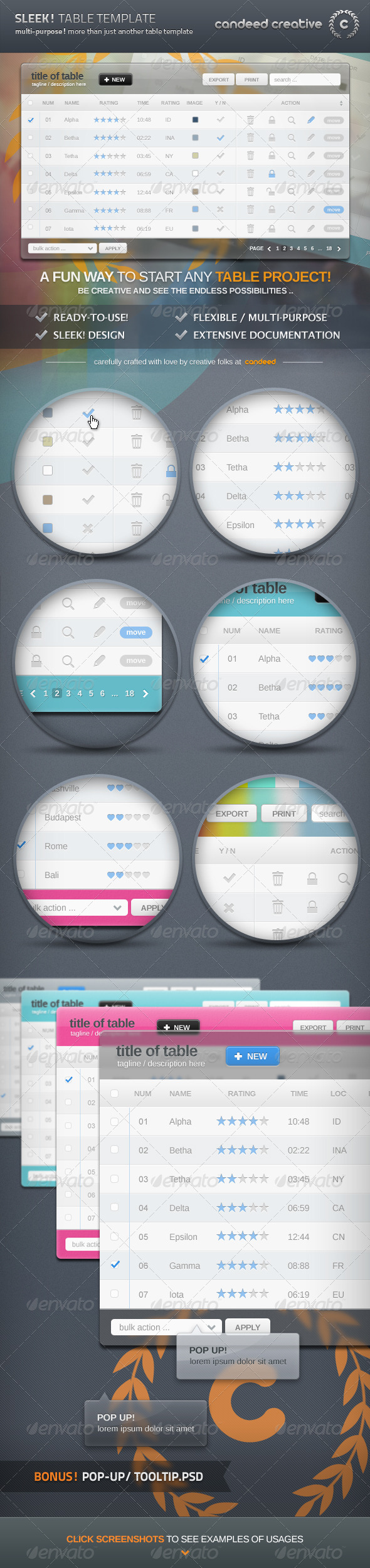 GraphicRiver Sleek Table Template 3607601 GraphicRiver Sleek Table Template 3607601