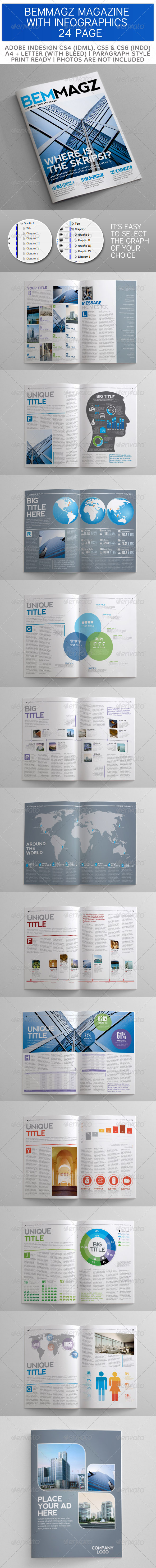 GraphicRiver BemMagz Magazine Template with Infographics 3483414 GraphicRiver BemMagz Magazine Template with Infographics 3483414