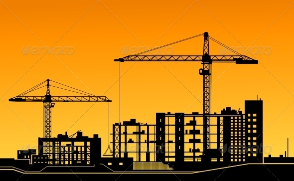 GraphicRiver Working Cranes on Construction Site 3656239 GraphicRiver Working Cranes on Construction Site 3656239