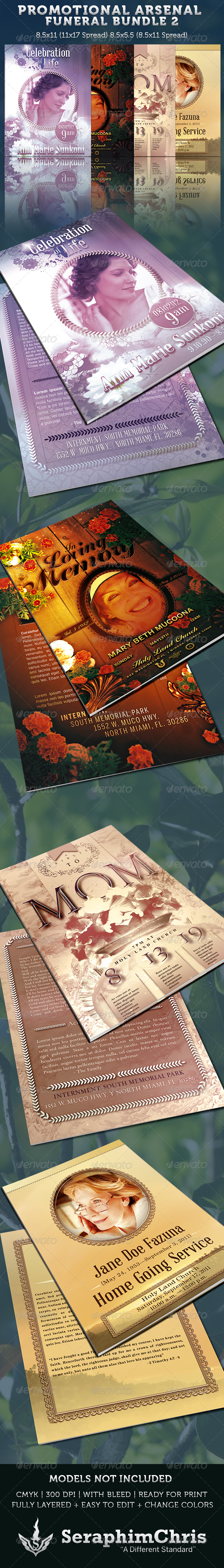 GraphicRiver Promotional Arsenal Funeral Program Bundle 2 3656537 GraphicRiver Promotional Arsenal Funeral Program Bundle 2 3656537