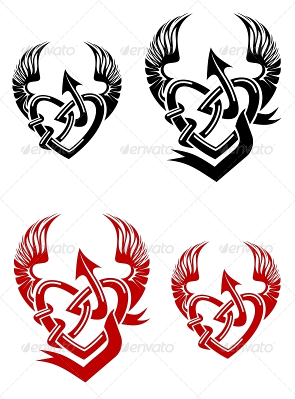 Heart Tattoos - Tattoos Vectors