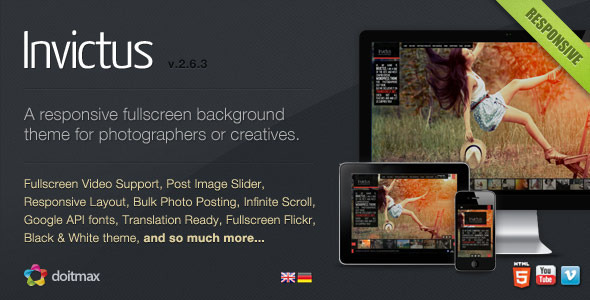 ThemeForest Invictus A Premium Photographer Portfolio Theme 180096 ThemeForest Invictus A Premium Photographer Portfolio Theme 180096