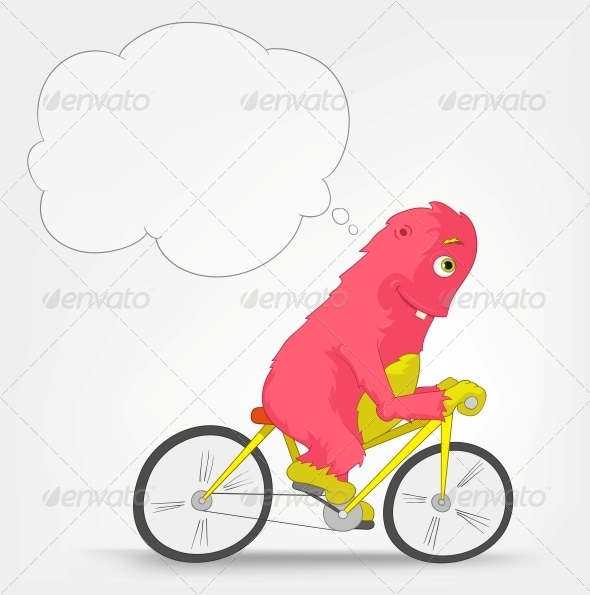 GraphicRiver Funny Monster Biker 3660713 GraphicRiver Funny Monster Biker 3660713