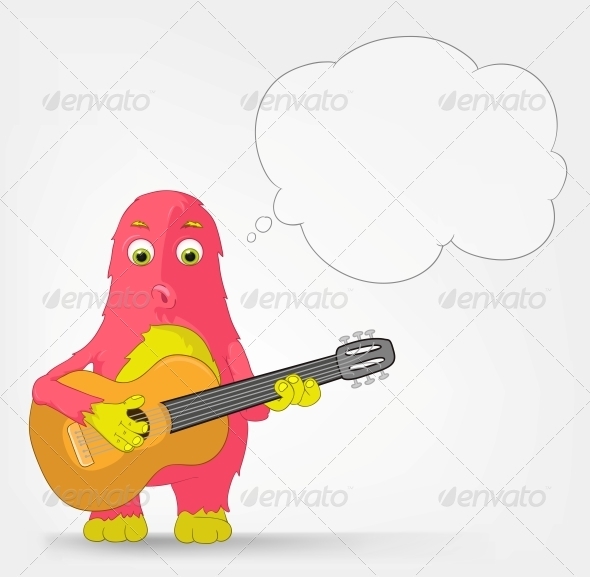 GraphicRiver Funny Monster Guitarist 3660829 GraphicRiver Funny Monster Guitarist 3660829