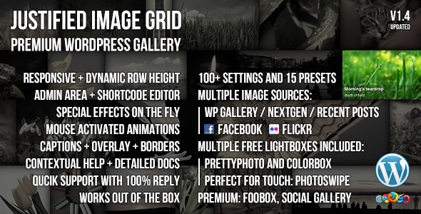 CodeCanyon Justified Image Grid Premium WordPress Gallery 2594251 CodeCanyon Justified Image Grid Premium WordPress Gallery 2594251