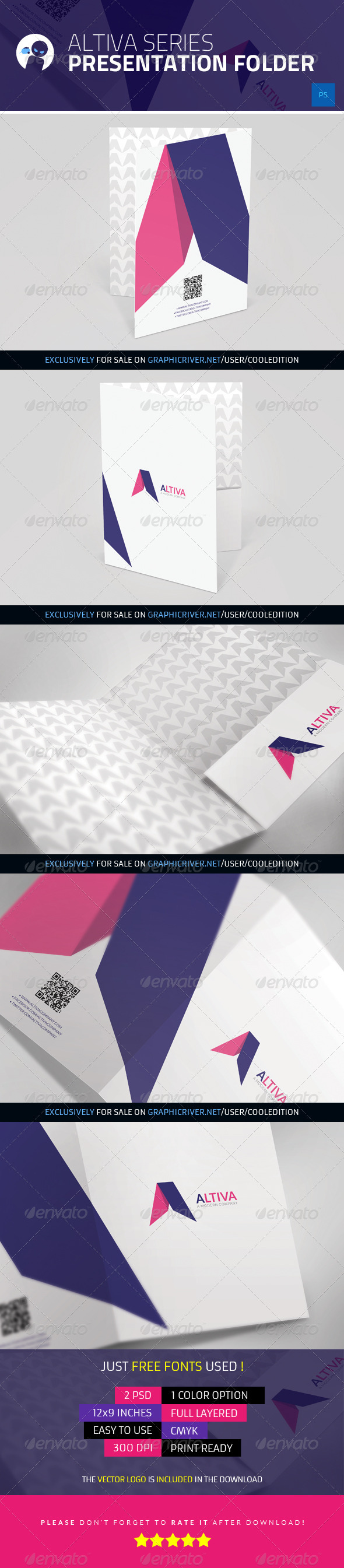 Altiva Series - Presentation Folder - Stationery Print Templates