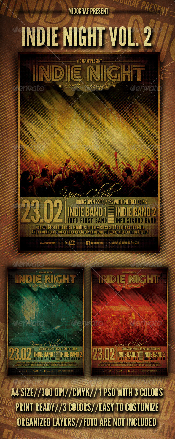 GraphicRiver Indie Night Flyer Vol.2 3608120 GraphicRiver Indie Night Flyer Vol.2 3608120