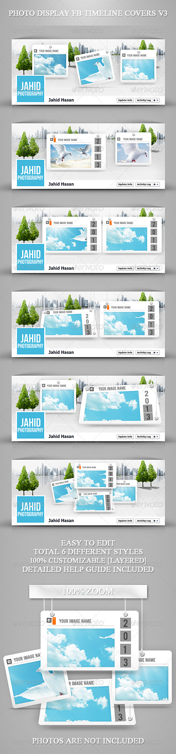 Photo Display FB Timeline Covers V3 - Facebook Timeline Covers Social Media