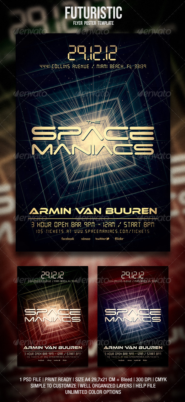 Futuristic Flyer / Poster 2 - Events Flyers
