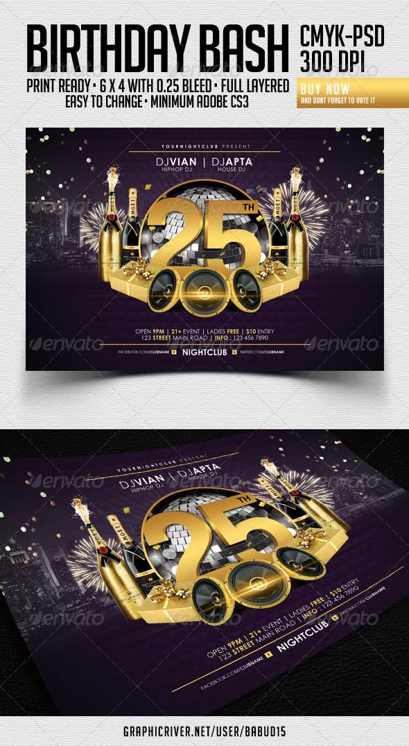 GraphicRiver Birthday Bash Flyer Template 3684895 GraphicRiver Birthday Bash Flyer Template 3684895