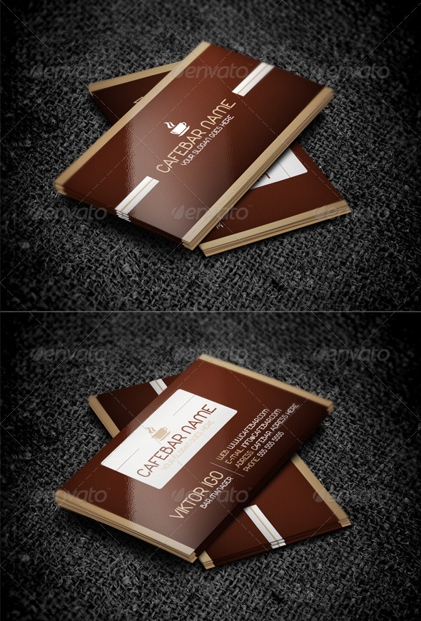 CafeBar Business Card - Industry Specific Business Cards