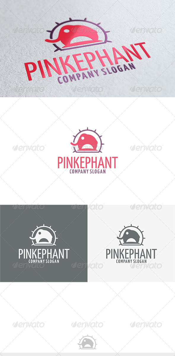 GraphicRiver Pinkephant Logo 3688369 GraphicRiver Pinkephant Logo 3688369