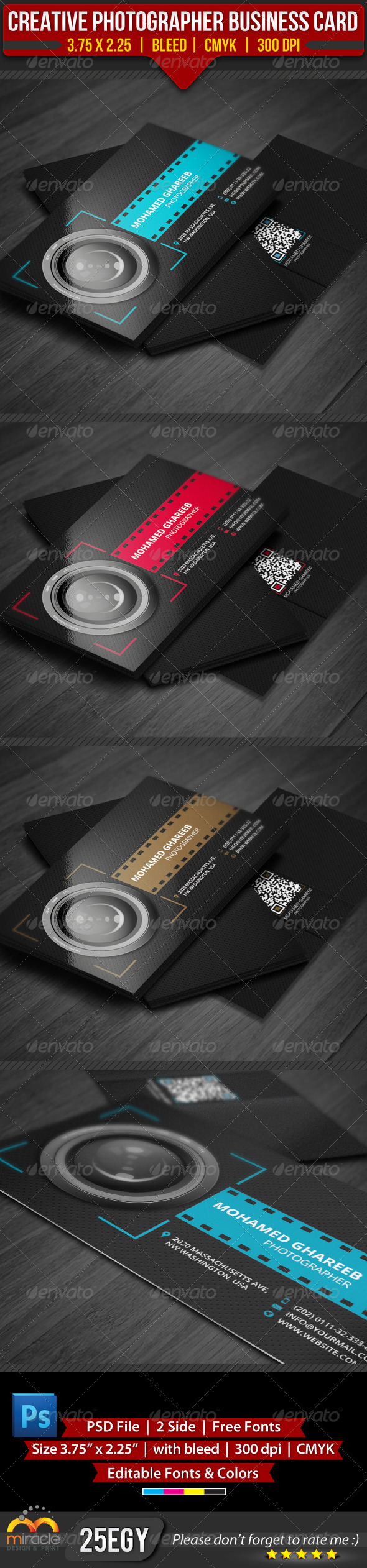 GraphicRiver Creative Photographer Business Card 3692859 GraphicRiver Creative Photographer Business Card 3692859