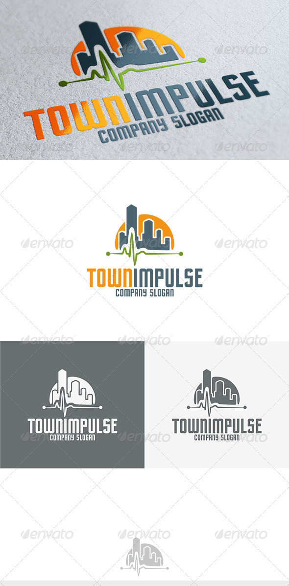 Town Impulse Logo - Buildings Logo Templates