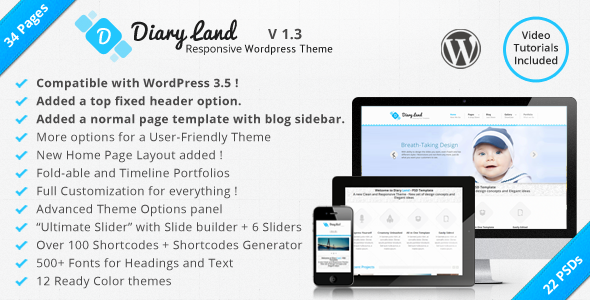 ThemeForest DiaryLand Corporate Wordpress Responsive Theme 3521395 ThemeForest DiaryLand Corporate Wordpress Responsive Theme 3521395