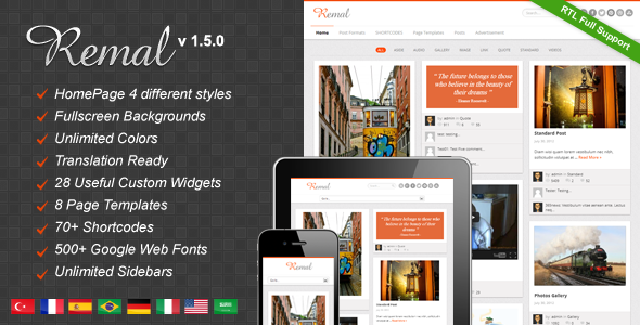 ThemeForest Remal Responsive WordPress Blog Theme 3107487 ThemeForest Remal Responsive WordPress Blog Theme 3107487
