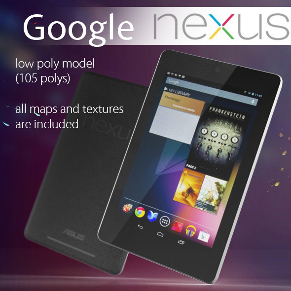 Google Nexus 7 Low Poly - 3DOcean Item for Sale