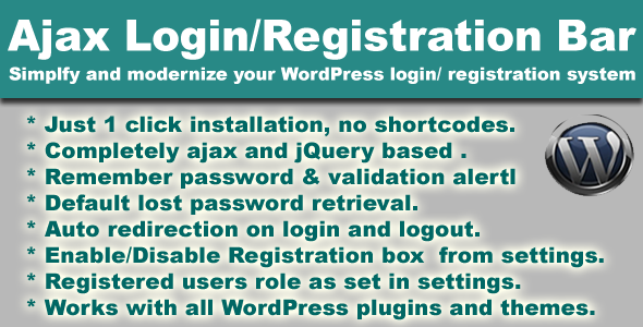 CodeCanyon Ajax Login Registration Bar WordPress 3675923 CodeCanyon Ajax Login Registration Bar WordPress 3675923