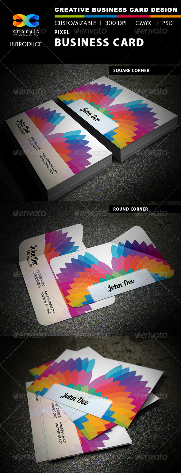 GraphicRiver Pixel Business Card 3706615 GraphicRiver Pixel Business Card 3706615