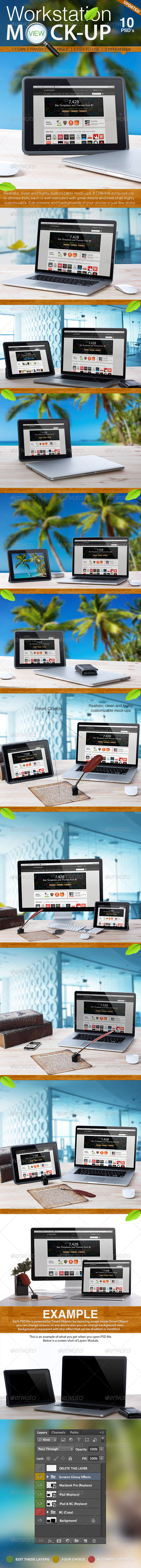Workstation View Mock-up - Multiple Displays
