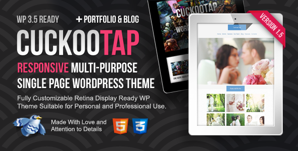 ThemeForest CuckooTap Responsive Single Page WordPress Theme 3512405 ThemeForest CuckooTap Responsive Single Page WordPress Theme 3512405
