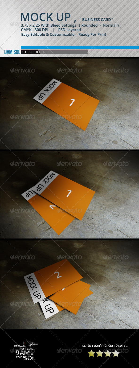 GraphicRiver 3 MockUp Business Card 3700470 GraphicRiver 3 MockUp Business Card 3700470