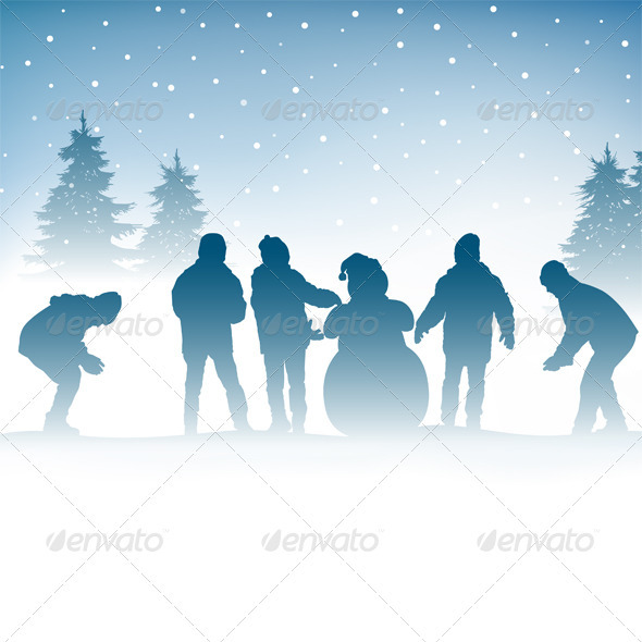 GraphicRiver Winter and Children 3714967 GraphicRiver Winter and Children 3714967