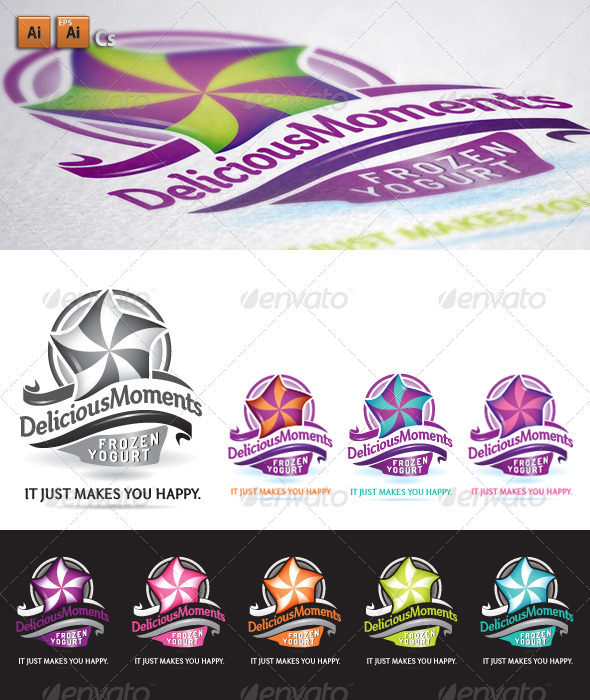 Delicious – Frozen Yogurt Logo - Abstract Logo Templates