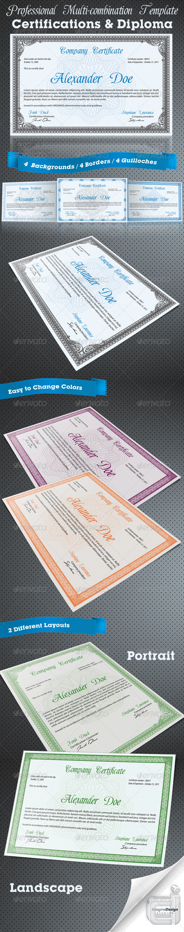 GraphicRiver Professional Certificate or Diploma Templates 376224 GraphicRiver Professional Certificate or Diploma Templates 376224