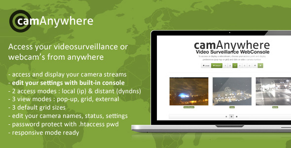 camAnywhere Video Camera Surveillance WebConsole - CodeCanyon Item for Sale