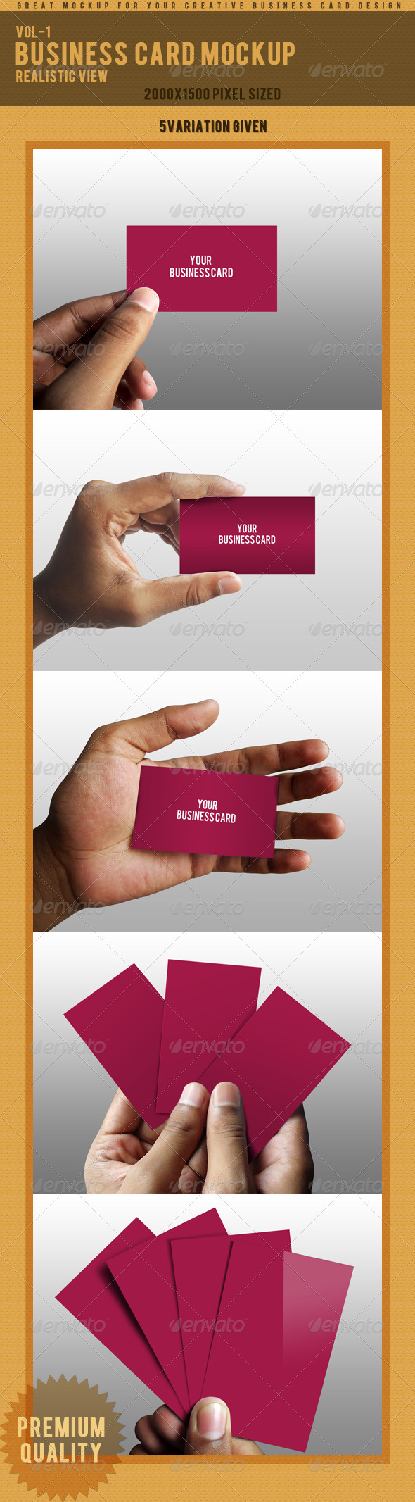 Photorealistic Business Card Mockup - Business Cards Print