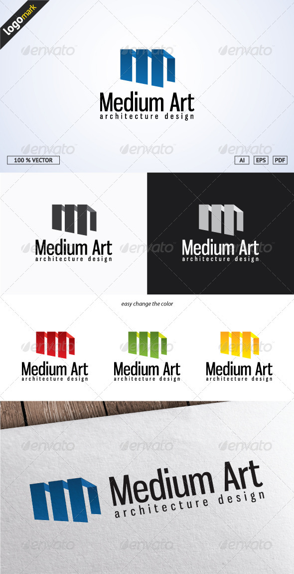 GraphicRiver Medium Art Logo 3689016 GraphicRiver Medium Art Logo 3689016