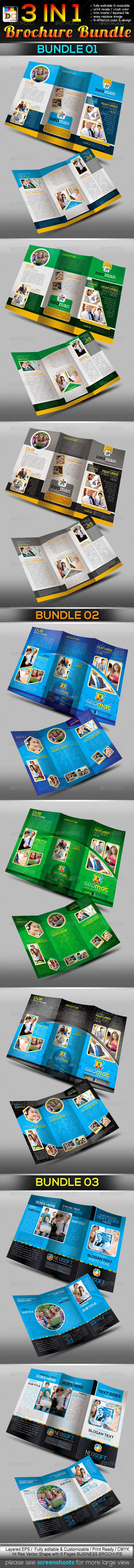 GraphicRiver 3 in 1 Corporate Tri-fold Business Brochure Bundl 3736772 GraphicRiver 3 in 1 Corporate Tri-fold Business Brochure Bundl 3736772