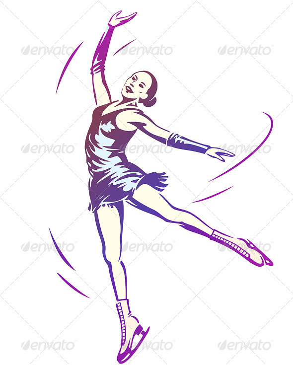 GraphicRiver Figure Skating Woman 3739935 GraphicRiver Figure Skating Woman 3739935