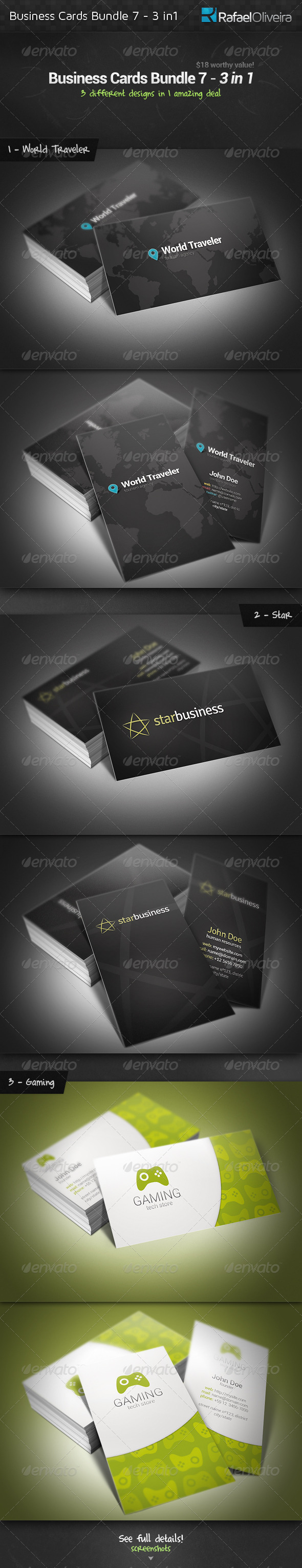 GraphicRiver Business Cards Bundle 7 3 in 1 3742742 GraphicRiver Business Cards Bundle 7 3 in 1 3742742