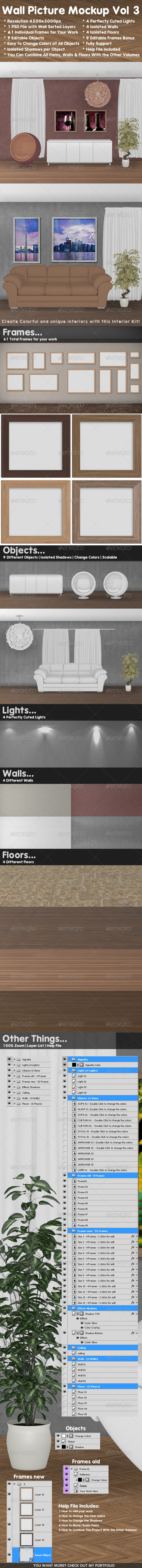 Wall Picture Mock-Up vol 3 - Miscellaneous Photo Templates